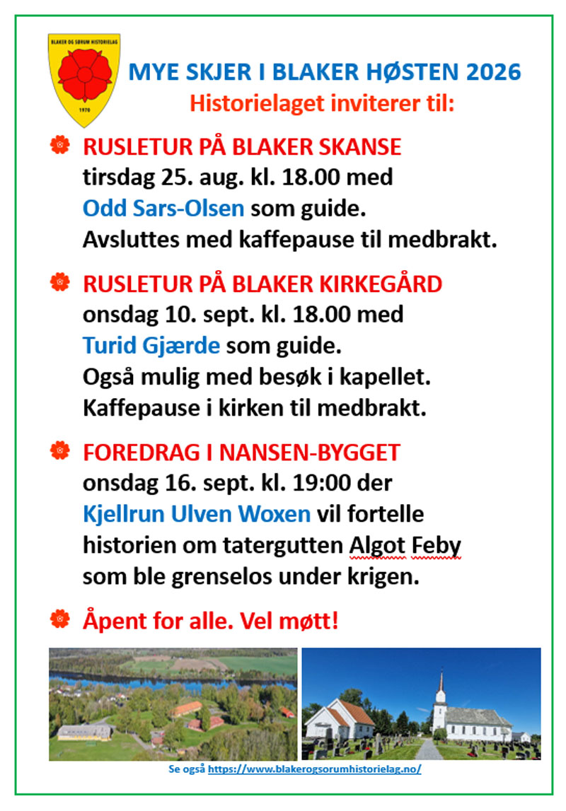 Artikkelbilde til artikkelen Historielaget inviterer til rusleturer og foredrag