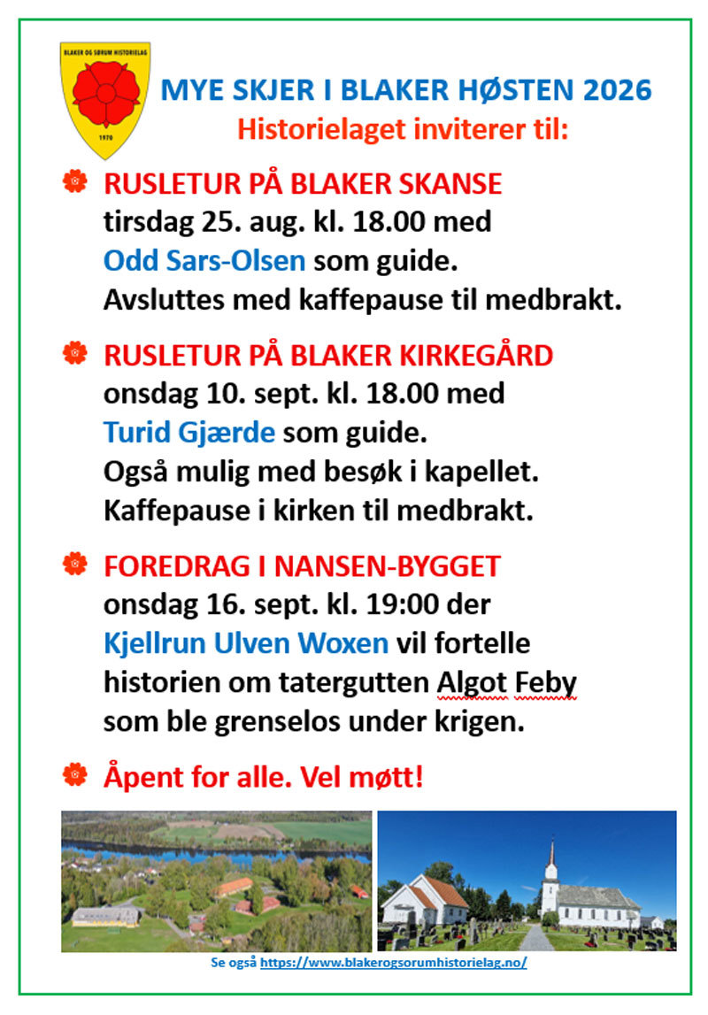 Historielaget inviterer til rusleturer og foredrag