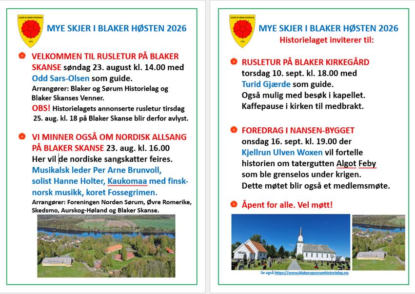 Historielaget inviterer til rusleturer og foredrag