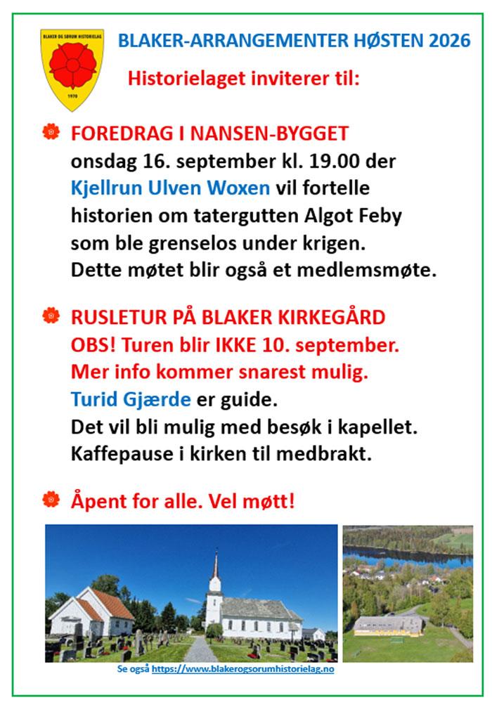 Historielaget inviterer til rusleturer og foredrag
